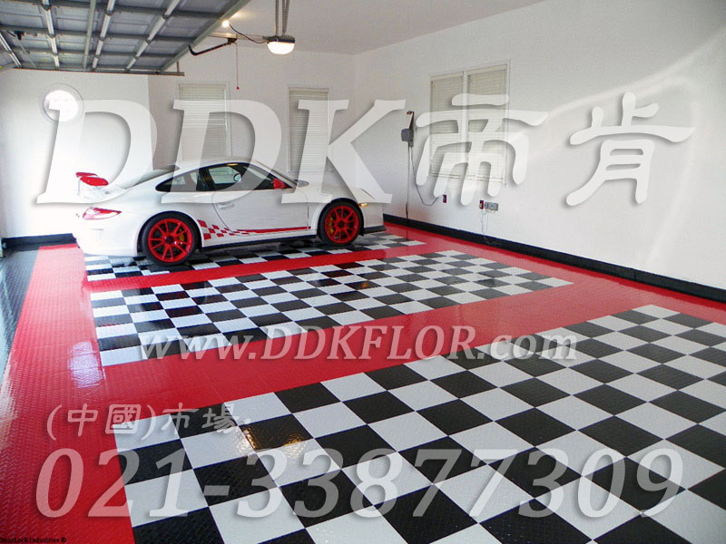 紅+黑+白色_私人車庫裝修效果圖