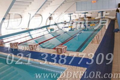 藍(lán)色_直條紋_游泳館池邊濾水防滑地毯（12）